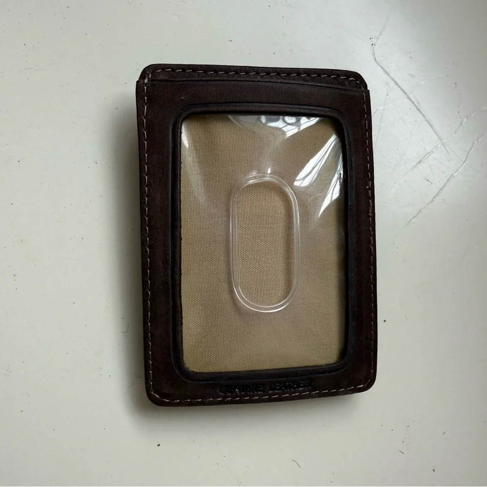 Columbia Dark Brown Leather Money Clip